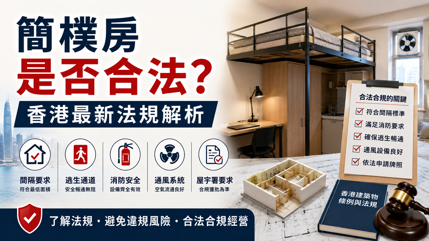香港簡樸房最新合法化法規解析，避免違規及消防風險完整指南