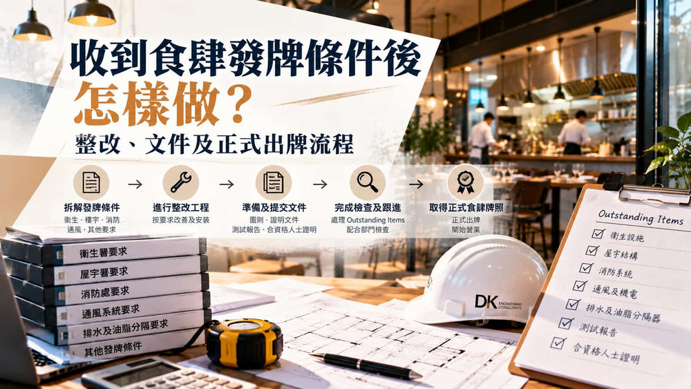 收到食肆發牌條件後怎樣做？整改、文件及正式出牌流程
