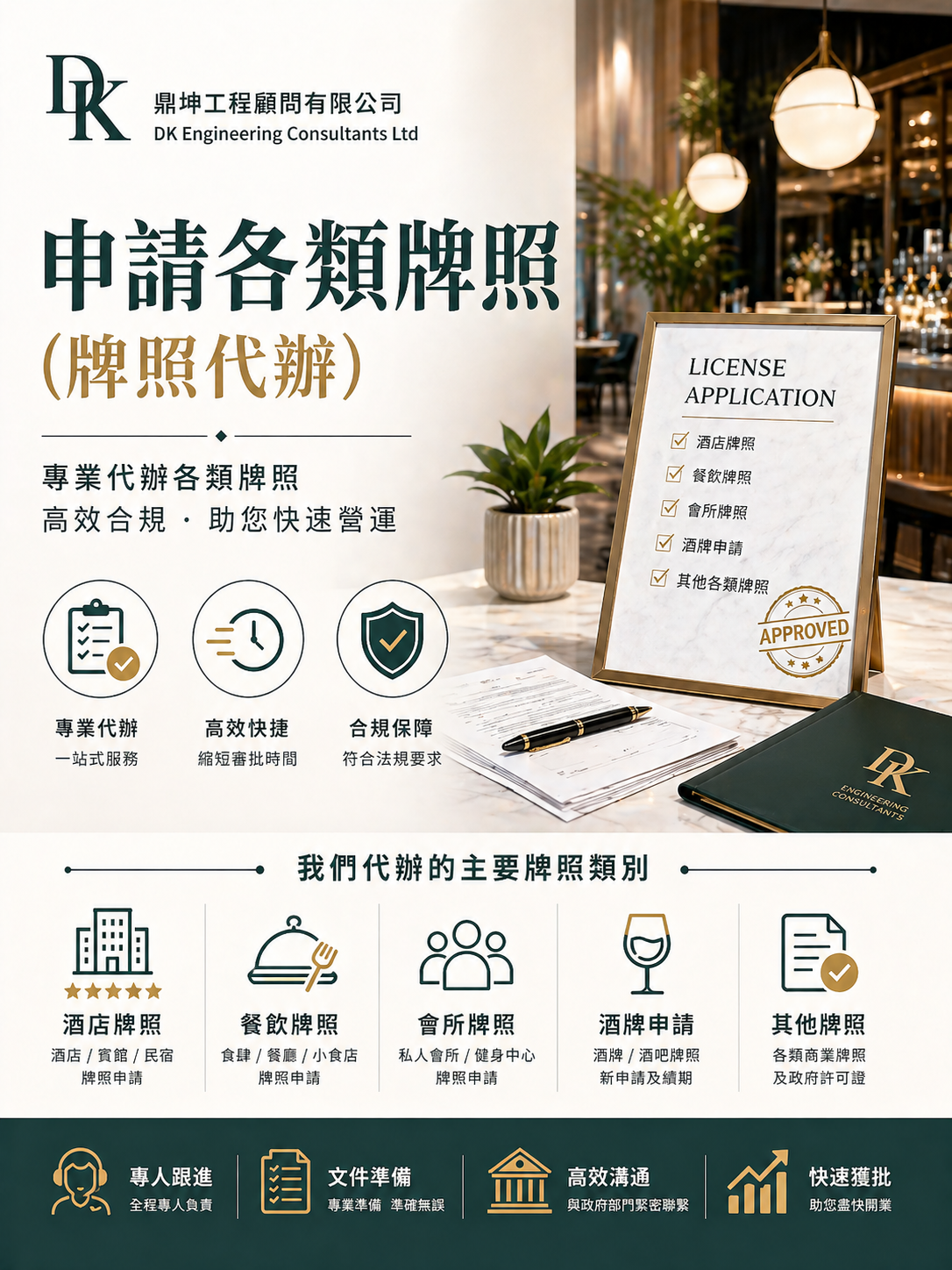 香港專業牌照申請及政府審批顧問服務